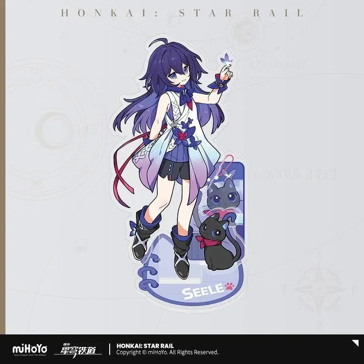 [BUNJANG] Honkai Star Rail Silver Wolf &amp; Seele Tiny Cat Acrylic Stand Set (Sealed) / 미개봉)붕괴 스타레일 공식굿즈 아크릴 은랑, 제레 세트