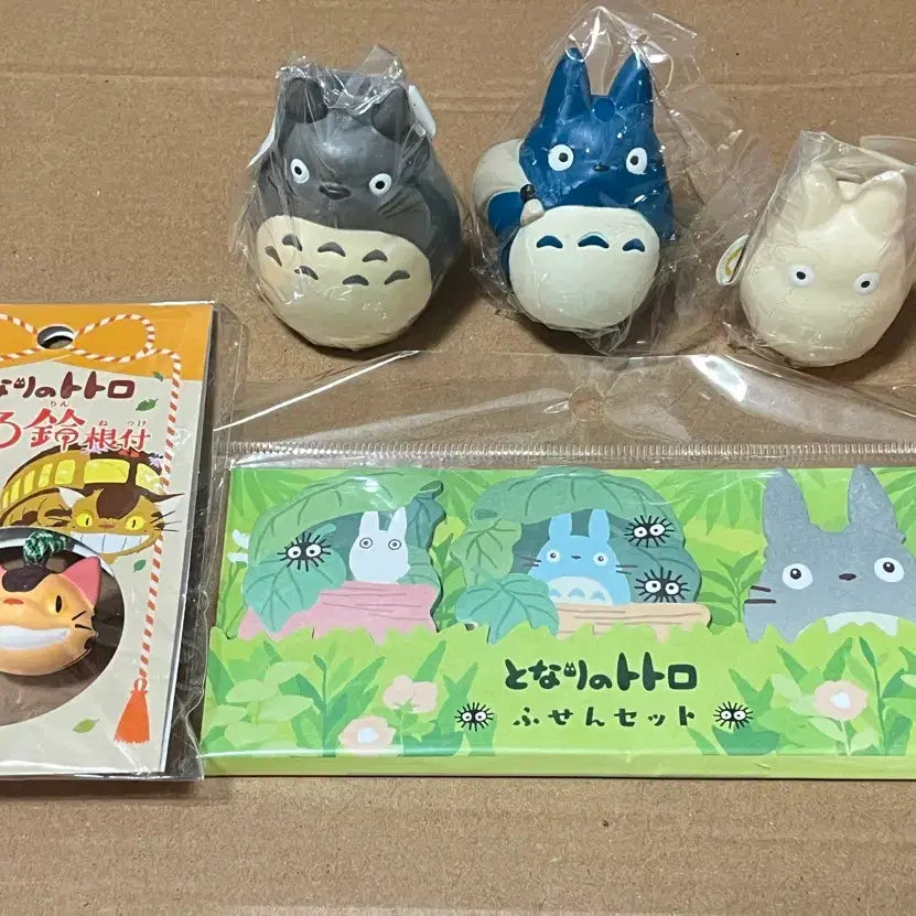 [BUNJANG] Studio Ghibli Totoro Finger Puppet &amp; Nekobus Keychain/Sticky Note Set / 최저가!지브리정품 일괄 (새상품)