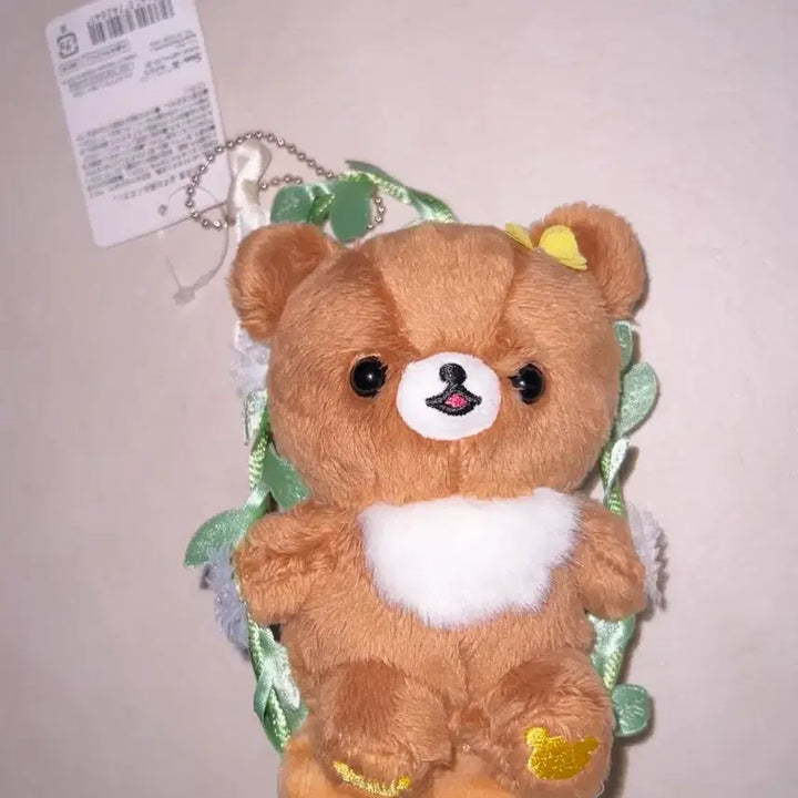 [BUNJANG] Classic Rilakkuma Kogumakun Swing Mascot Plush Doll / 고전 리락쿠마 차이로이코구마 그네 마스코트 인형