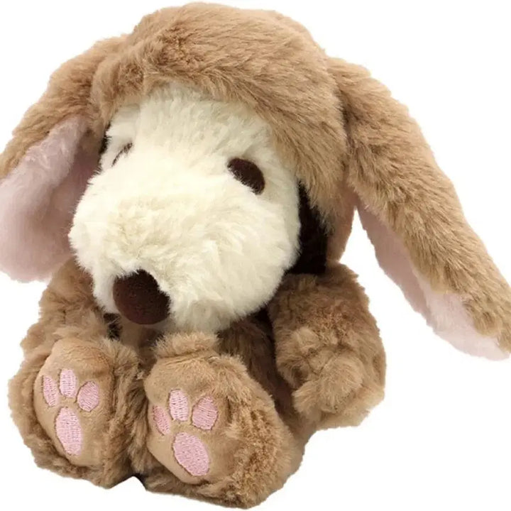 [BUNJANG] Snoopy Eardrop Plush Doll Pink &amp; Brown Bundle Set / 정품 스누피 이어드롭 인형 핑크&amp;브라운 일괄
