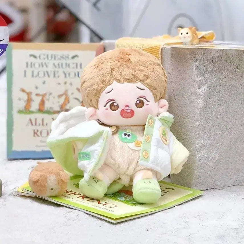 [BUNJANG] Baby Dinosaur 3-Piece Outfit for 10cm Dolls / 10cm 인형옷 아기공룡