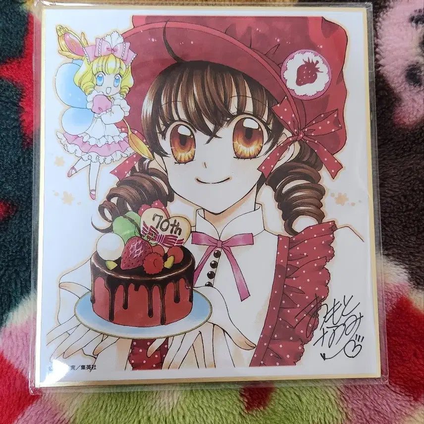 [BUNJANG] Yumeiro Patissiere Natsume Matsumoto 70th Anniversary Shikishi / 꿈빛파티시엘 나츠미 마츠모토 70주년 색지+ 덤