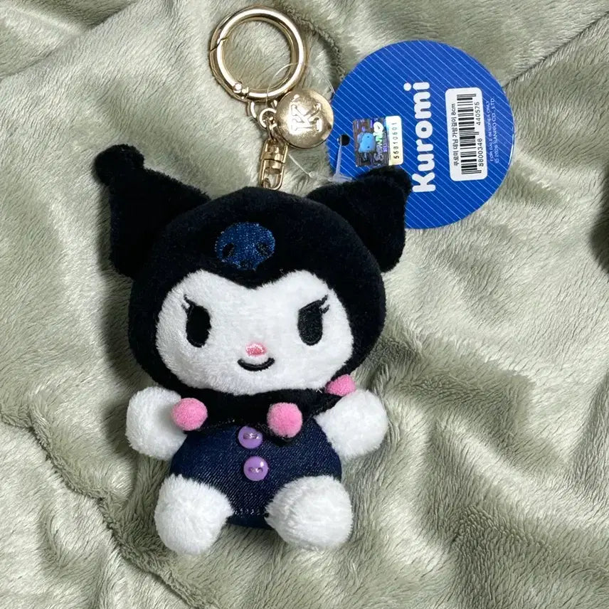 [BUNJANG] Sanrio Kuromi Denim Costume Doll Keyring / 택0,새상품) 산리오 쿠로미 데님 코스튬 인형 키링