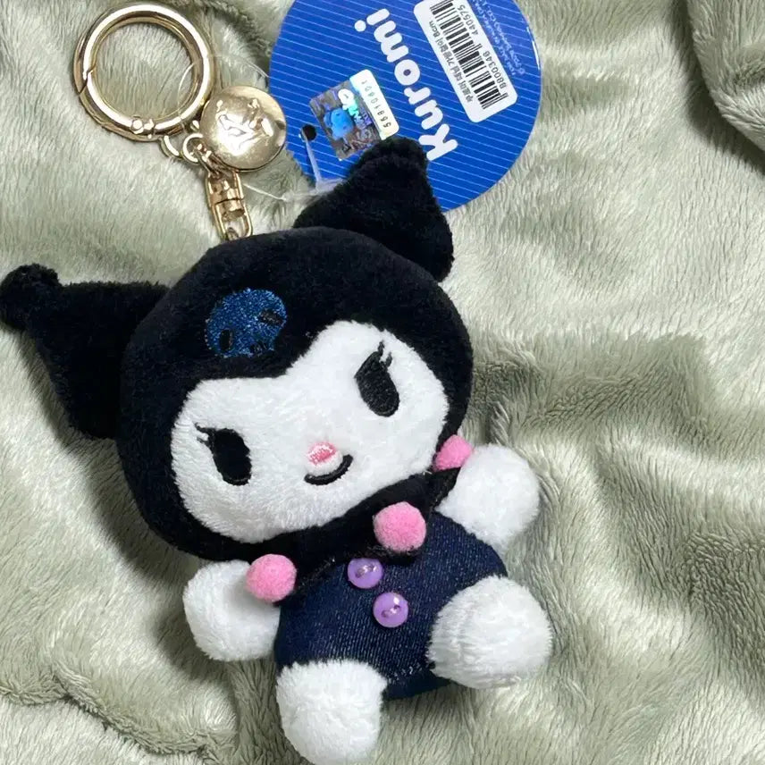 [BUNJANG] Sanrio Kuromi Denim Costume Doll Keyring / 택0,새상품) 산리오 쿠로미 데님 코스튬 인형 키링