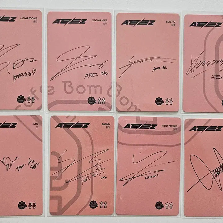 [BUNJANG] ATEEZ GOLDEN HOUR : Part.1 WORK Cafe BomBom Lucky Draw Photocard Set / 에이티즈 골든아워1 카페 봄봄 특전 포카 세트