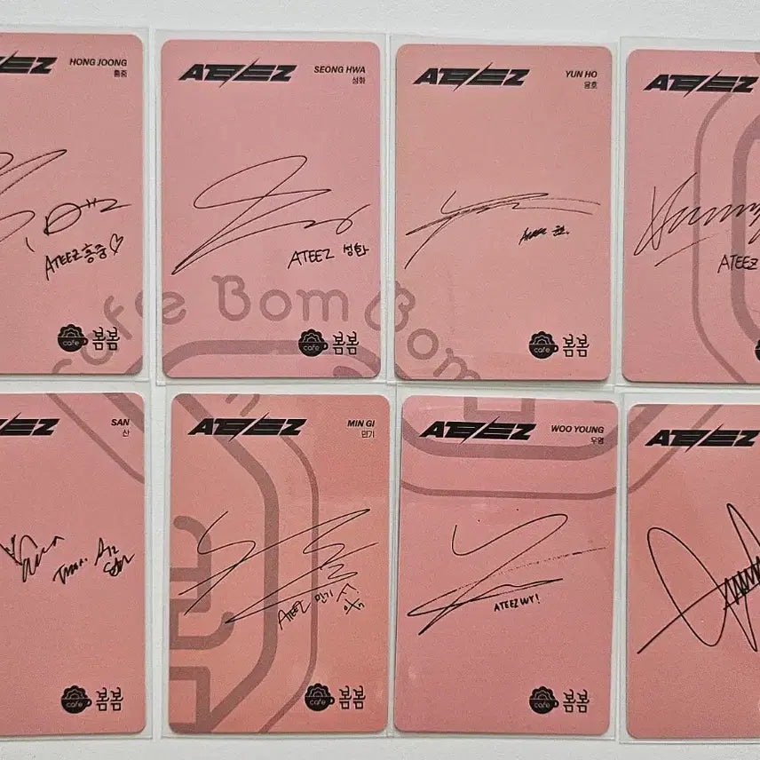 [BUNJANG] ATEEZ GOLDEN HOUR : Part.1 WORK Cafe BomBom Lucky Draw Photocard Set / 에이티즈 골든아워1 카페 봄봄 특전 포카 세트