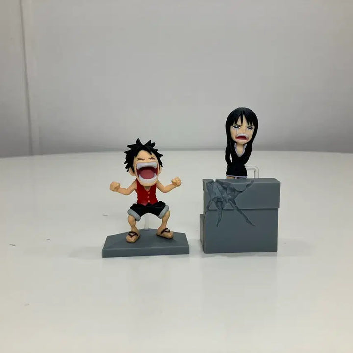 [BUNJANG] One Piece WCF Log Story Luffy, Robin Figure (Unsealed) / [개봉] 원피스 월콜 로그스토리 루피, 로빈 피규어 (금고양이)