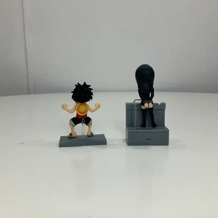 [BUNJANG] One Piece WCF Log Story Luffy, Robin Figure (Unsealed) / [개봉] 원피스 월콜 로그스토리 루피, 로빈 피규어 (금고양이)