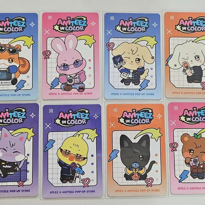 [BUNJANG] ATEEZ Aniteez In-Color Popup Photocard Set / 에이티즈 애니티즈 인컬러 팝업 5만원 구매 특전 포카set