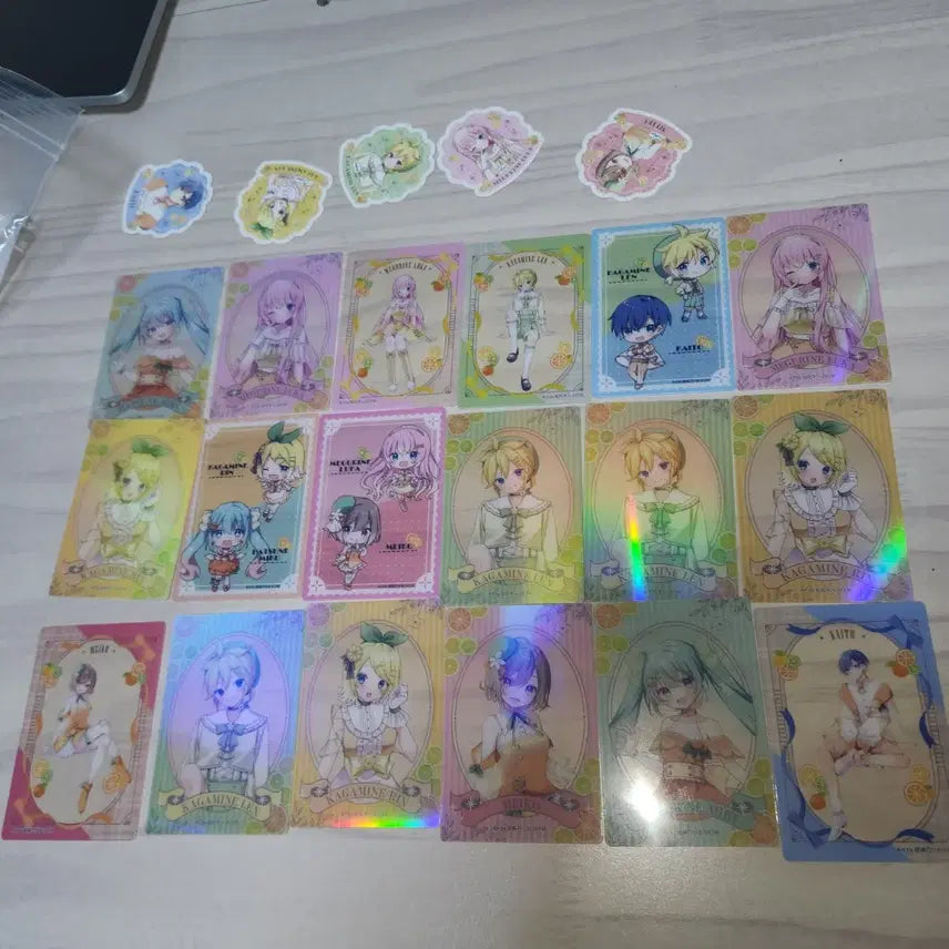 [BUNJANG] Hatsune Miku Kagamine Rin Len Illustration Card Set / 하츠네 미쿠 일러스트 카드 모음 일괄