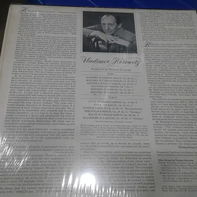 [BUNJANG] Vladimir Horowitz Chopin New Recording Vinyl LP / 엘피 - 클래식/블라디미르 호로위츠