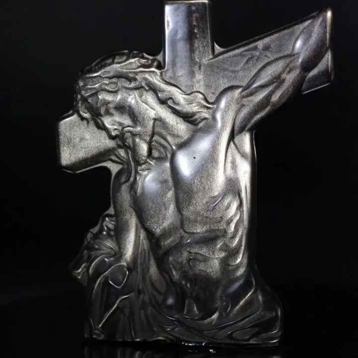 [BUNJANG] Silver Obsidian Christ Carving / 실버옵시디언 그리스도 카빙