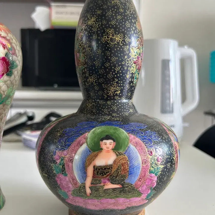 [BUNJANG] Chinese Porcelain Buddha Vase / 중국 도자기 부처님 화변 호로병