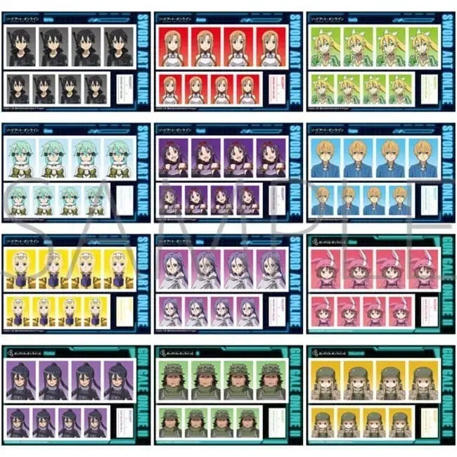 [BUNJANG] Sword Art Online Character Photo Card Set / 소드 아트 온라인 증명사진 굿즈 아스나 키리토 시논 리즈벳 포스터 카드