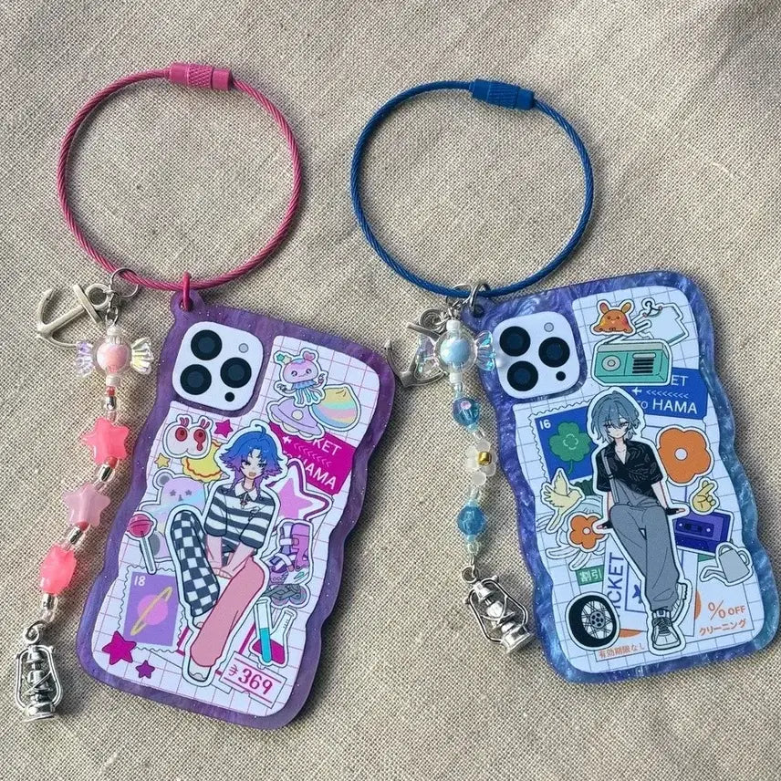 [BUNJANG] Netaro + Nagi Acrylic Keyring (8tory 18trip) / ni님 비공굿즈 네타로 나기 아크릴 키링 에이트리 18trip