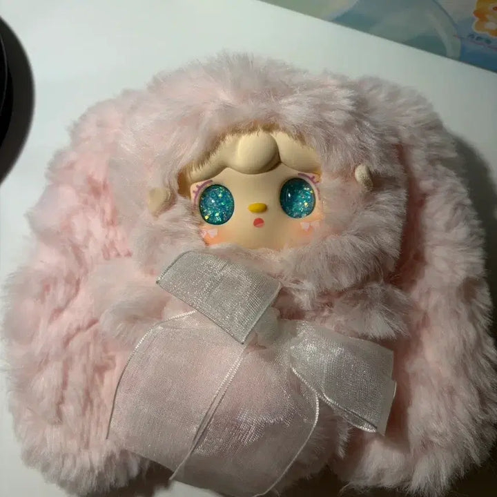 [BUNJANG] Yuki Hopping Bunny Light Pink Plush Doll / 유키 호핑버니 연핑크 물눈&amp;일반눈