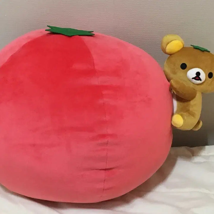 [BUNJANG] San-X Rilakkuma Tomato Cushion Plush / 산엑스 리락쿠마 토마토 쿠션 인형