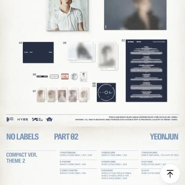 [BUNJANG] TXT Yeonjun NO LABELS: PART 02 Compact Version Set (POB Included) / 특전포함,미개봉)연준앨범노레이블즈2컴팩트버전테마3개풀세트바투 txt