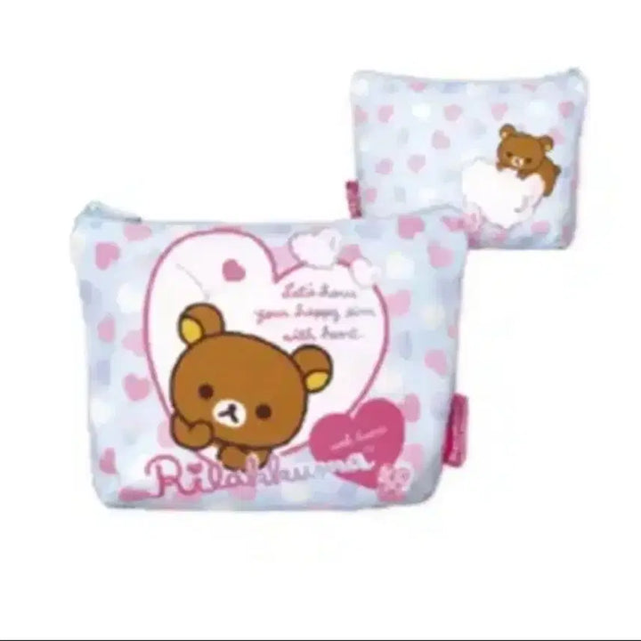 [BUNJANG] San-X Rilakkuma Heart Bath Time Pouch / 산엑스 리락쿠마 하트 배스 타임 목욕 시간 파우치 리락쿠마 파우치