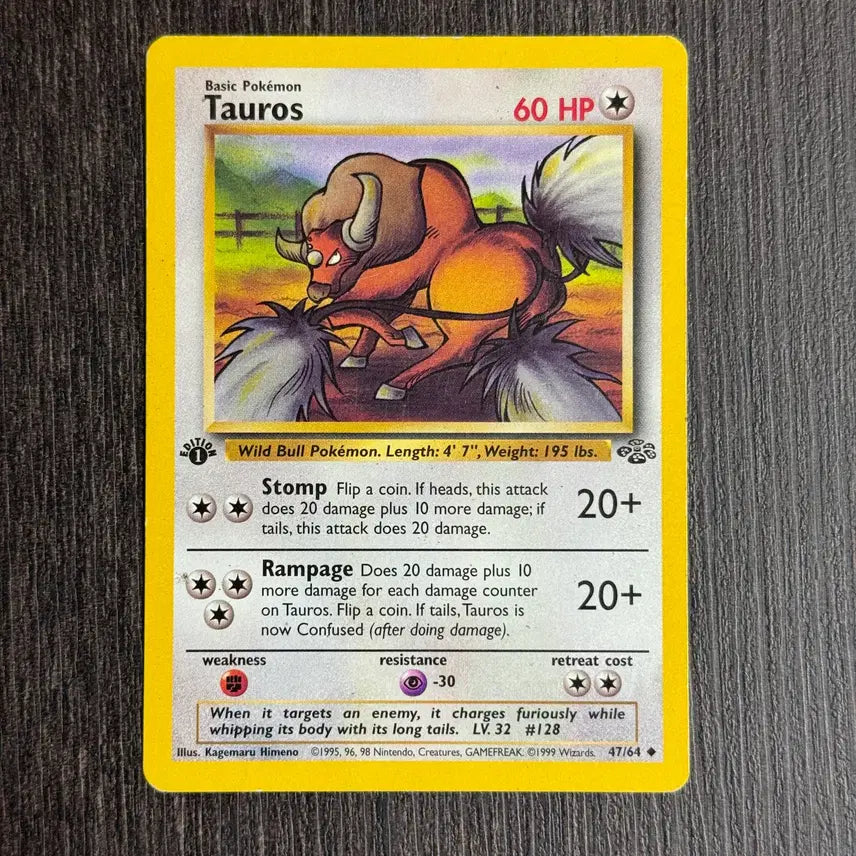 [BUNJANG] Pokémon TCG Jungle 47/64 Tauros (1999) / 포켓몬카드 켄타로스 판매 3-S17
