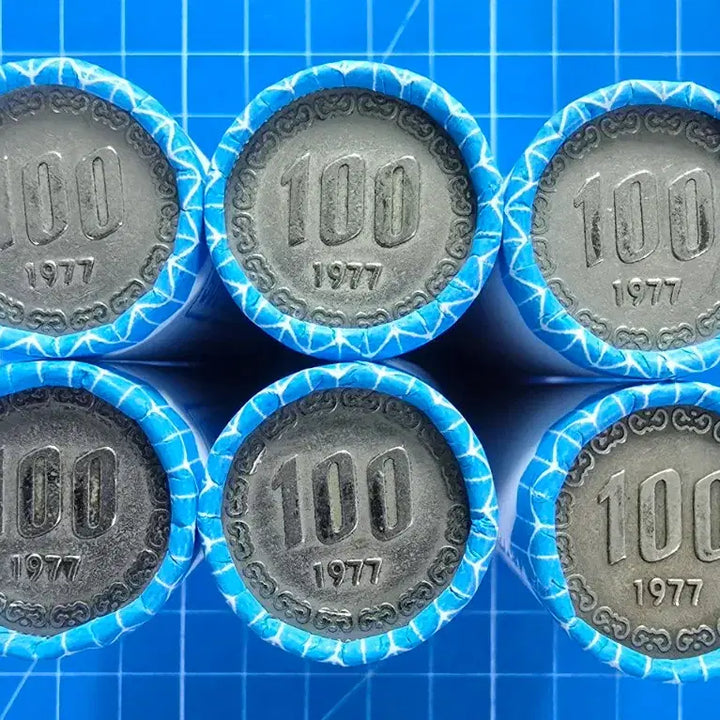 [BUNJANG] 1977 100 Won Coin 300-Piece 6-Roll Case Set / 77년 100주 300개 6롤케이스 세트