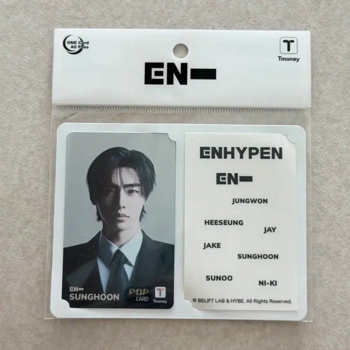 [BUNJANG] ENHYPEN Sunghoon Tmoney Transit Card (Sealed) / 엔하이픈 박성훈 티머니 교통카드 미개봉