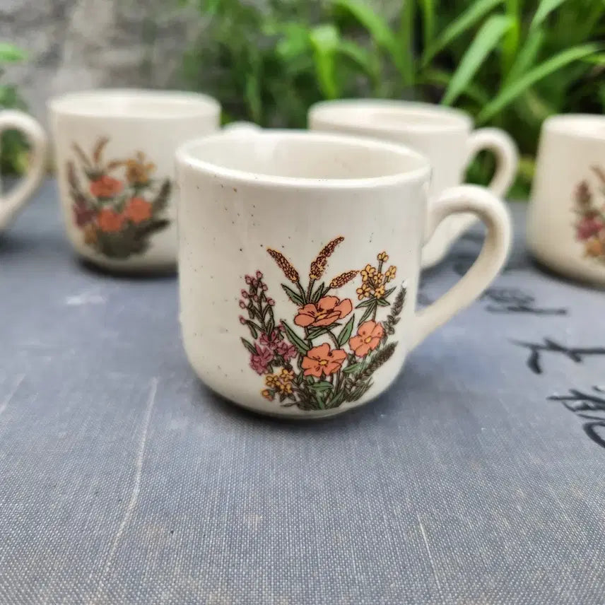 [BUNJANG] Vintage Espresso Cups Set of 5 / 에스프레소 도자기잔 5개 일괄판매