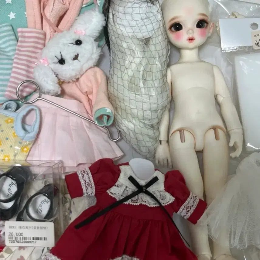[BUNJANG] Chica B Milk Violet Bebe 26cm Ball-Jointed Doll with Accessories / [급처]치카비 보라 구체관절인형 물품 포함