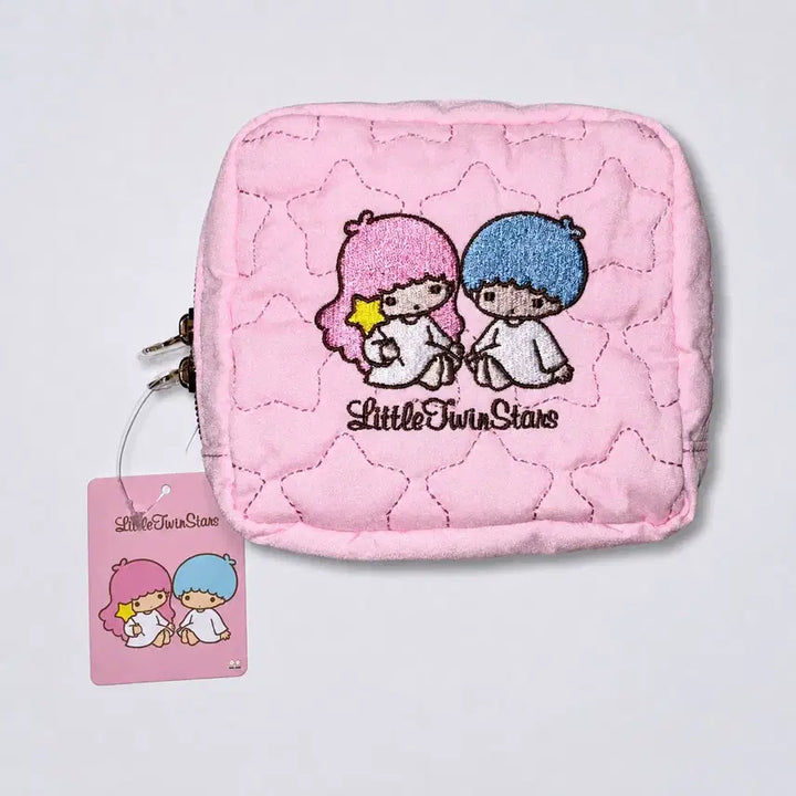 [BUNJANG] Sanrio Little Twin Stars Quilted Square Pouch / 일본가) 산리오 리틀트윈스타 퀼팅 사각 파우치