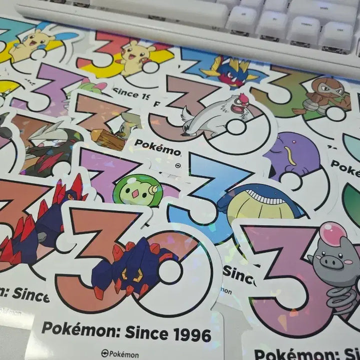 [BUNJANG] Pokemon 30th Anniversary Sticker Bundle (Mino, Kilia) / 포켓몬 30주년 스티커 일괄 양도 플러시 마이농 킬리아