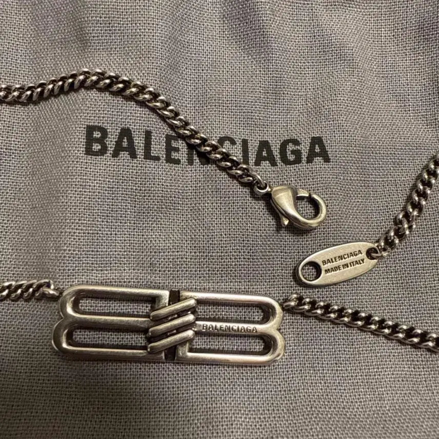 [BUNJANG] Balenciaga BB Logo Icon Chain Necklace / 발렌시아가 BB 로고 아이콘 체인 목걸이