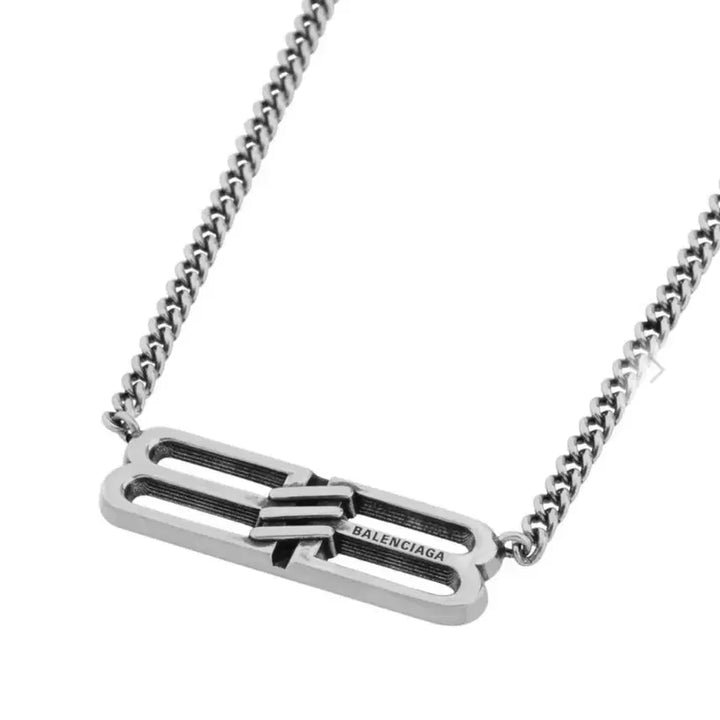 [BUNJANG] Balenciaga BB Logo Icon Chain Necklace / 발렌시아가 BB 로고 아이콘 체인 목걸이