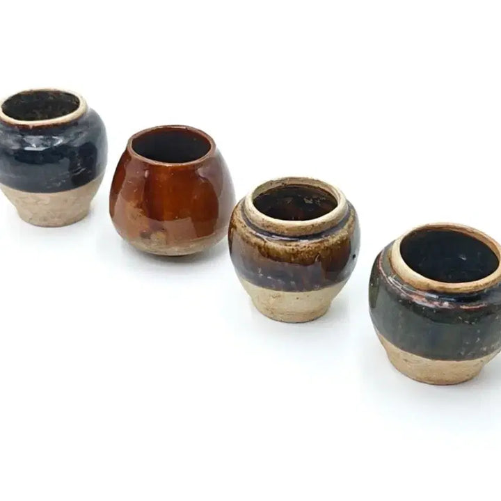 [BUNJANG] Ming Dynasty Small Censer Set (4 pcs) - Excavated Chinese Porcelain Antique Collection / [진품] 출토품 명대 소형 향로 4점 일괄 중국도자기 골동품 수집품