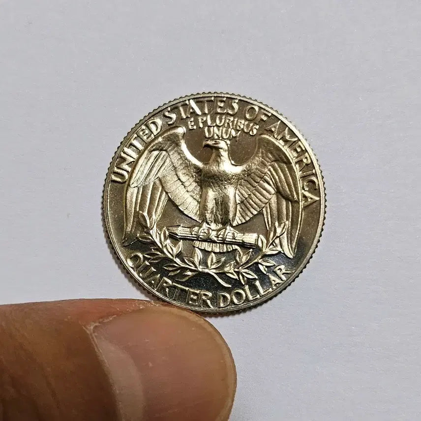 [BUNJANG] 1973 US Washington Quarter Dollar 25 Cent Uncirculated Proof Coin / 미국 1973년(s) 워싱턴 쿼터달러 25센트 무광프루프 주화(외국동전)
