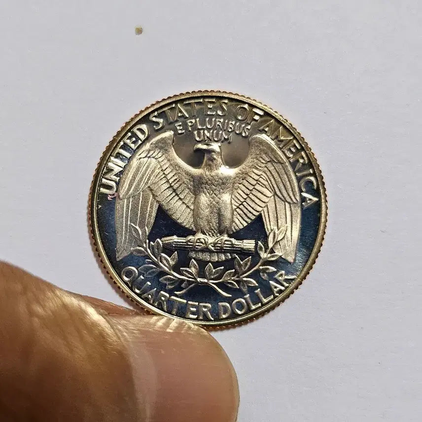 [BUNJANG] 1981 Washington Quarter Dollar 25 Cent Coin (Uncirculated Proof) / 미국 1981년(s) 워싱턴 쿼터달러 25센트 무광프루프 주화(외국동전)