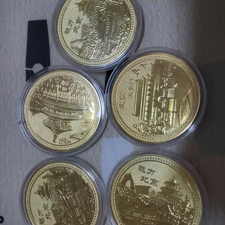 [BUNJANG] Beijing Commemorative Medals Set (5 Pieces) / 북경 기념주화 5개