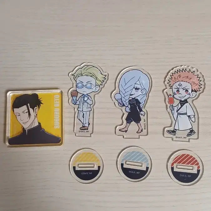 [BUNJANG] Jujutsu Kaisen Suguru Geto Mini Acrylic Block &amp; Ice Cream Acrylic Stand Bundle / 주술회전 굿즈 일괄 판매