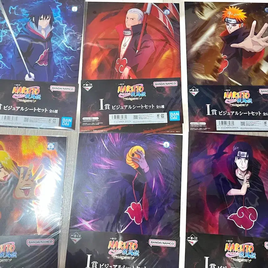 [BUNJANG] Naruto Ichiban Kuji Prize I Akatsuki Visual Sheet Poster Bundle Set / 나루토 제일복권 I상 아카츠키 비주얼 포스터 일괄 판매
