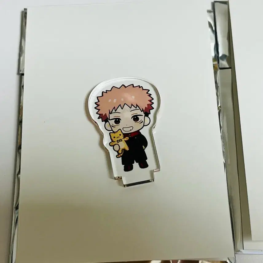 [BUNJANG] Jujutsu Kaisen 5th Anniversary Dakko Cat Mini Acrylic Sticker - Yuji Itadori (Bundle Set) / 일괄) 주술회전 5주년 닷코 고양이 미니 아크릴 스티커 이타도리 유지
