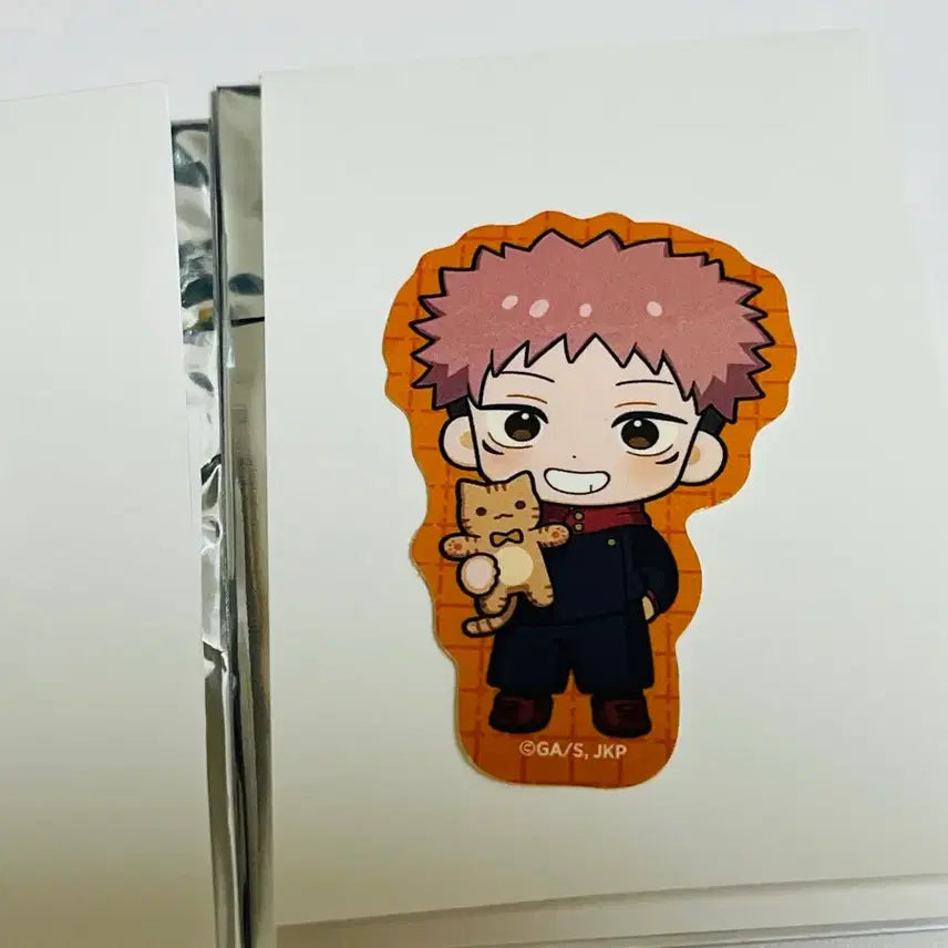 [BUNJANG] Jujutsu Kaisen 5th Anniversary Dakko Cat Mini Acrylic Sticker - Yuji Itadori (Bundle Set) / 일괄) 주술회전 5주년 닷코 고양이 미니 아크릴 스티커 이타도리 유지