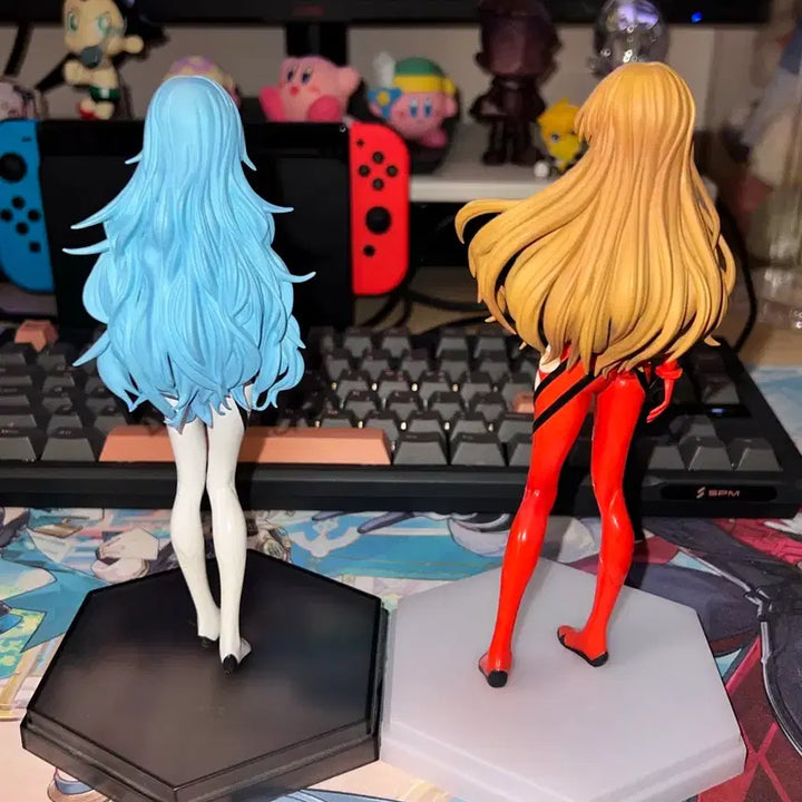 [BUNJANG] Evangelion Rei Ayanami (Long Hair) &amp; Asuka Langley Soryu Figure Bundle Set / 일괄) 에반게리온 레이 장발 아스카 피규어