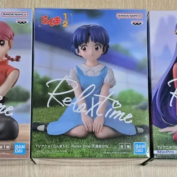 [BUNJANG] Bandai Namco Ranma 1/2 Relax Time Ranma, Shampoo, Akane Figure Set (3 Types) / 반다이남코 란마 1/2 릴렉스타임 란마, 샴푸, 아카네 피규어 3종 세트