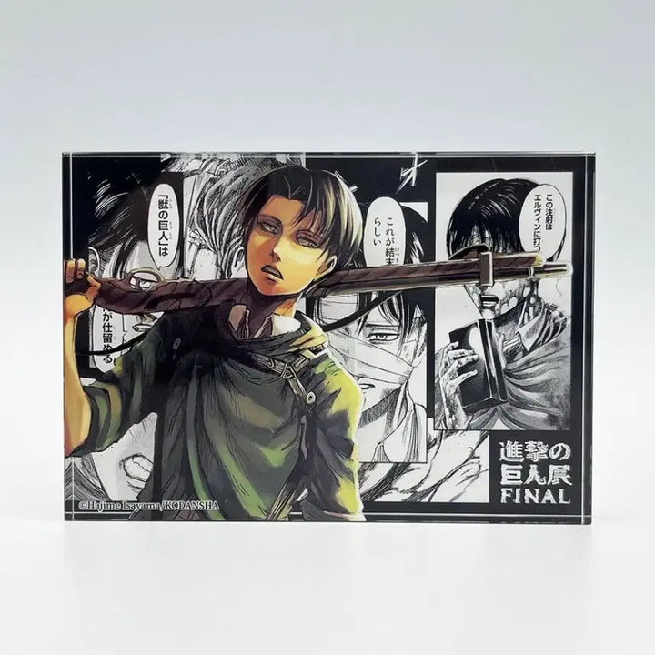 [BUNJANG] Attack on Titan Levi Acrylic Block + Special Exhibition Poster / 진격의 거인 전시회 리바이 아크릴블록+회차관람 특전 포스터