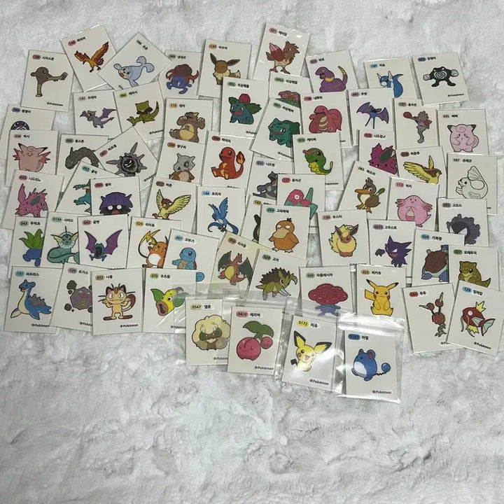 [BUNJANG] Pokemon Sticker Set (64 pcs) 30th Anniversary / 포켓몬 띠부씰 65장 일괄 30주년