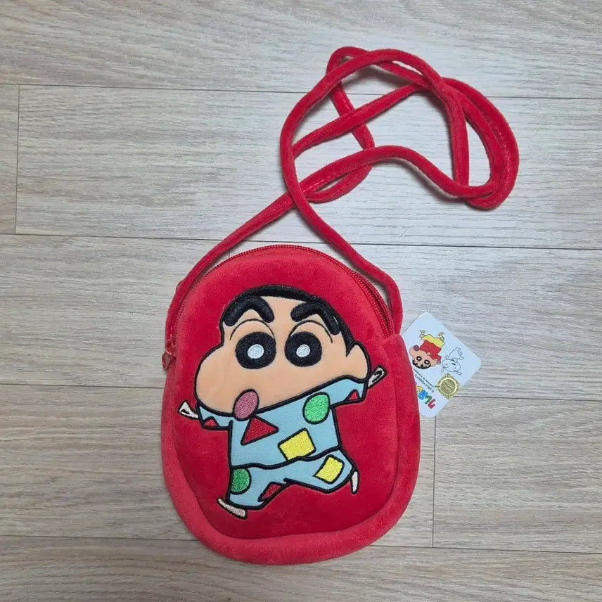 [BUNJANG] Crayon Shin-chan Red Pouch Wallet Crossbody Bag / 짱구 파우치 지갑 크로스백 레드