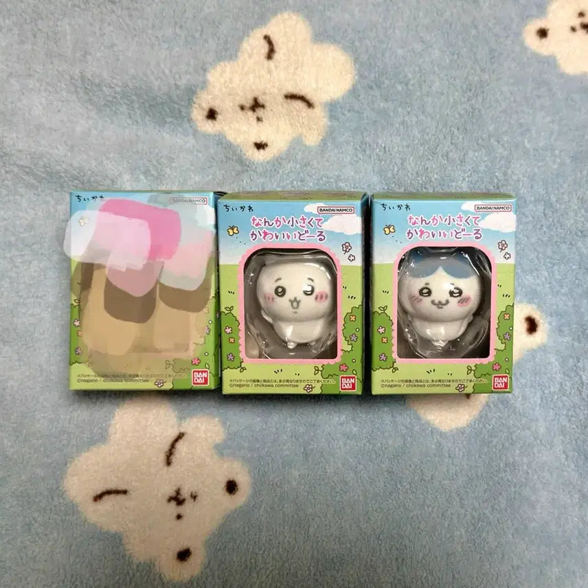 [BUNJANG] Cheekawaii Flocked Doll Figure Set (2 Types) / 치이카와 플로키돌 피규어 2종 모음