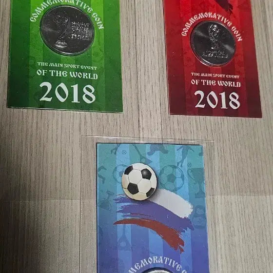 [BUNJANG] 2018 FIFA World Cup Commemorative Coin Set (3 Types) / 2018 월드컵 기념주화 3종 일괄