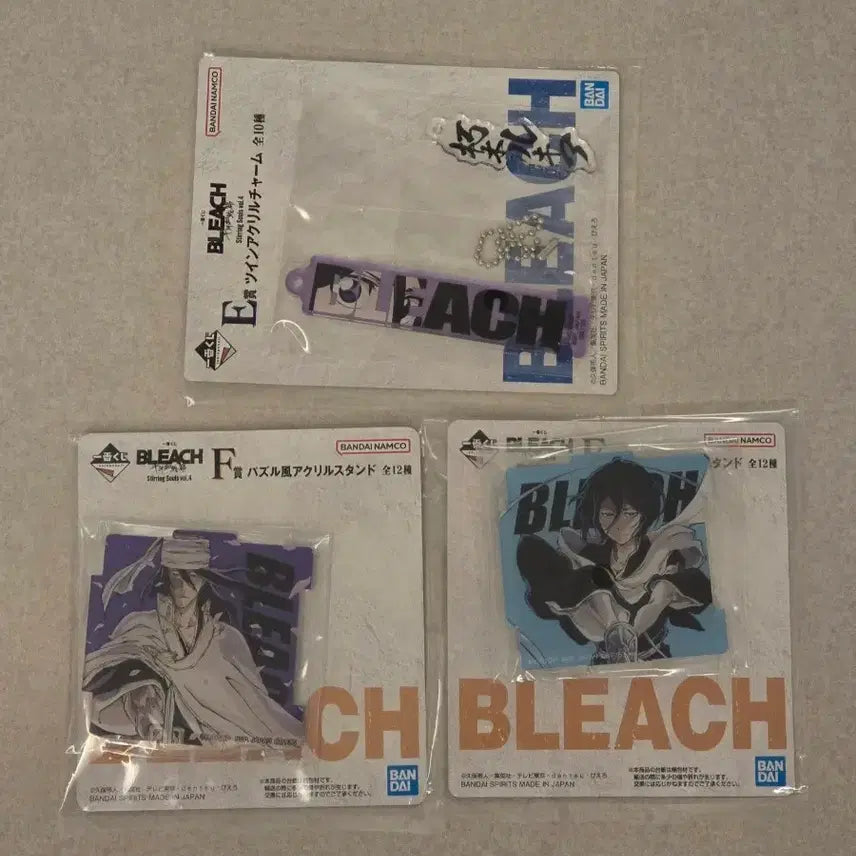 [BUNJANG] Bleach Ichiban Kuji Acrylic Stand &amp; Keychain Set / 블리치 제일복권 이치방쿠지 아크릴 3종