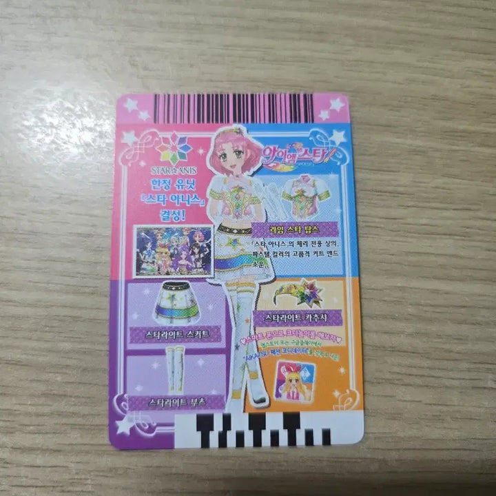[BUNJANG] Aikatsu! Sakura Cherry Lime Starlight Tops Card / 아이엠스타 아이카츠 사쿠라 체리 라임 스타라이트 탑스 카드