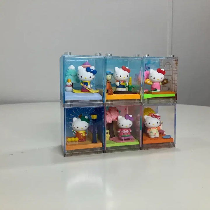 [BUNJANG] Sanrio Hello Kitty Seasonal Figure Set (6 Types, Bundle) / 산리오 헬로키티 계절 피규어 6종 세트 일괄